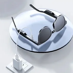 Personalizado más nuevo altavoz inalámbrico auriculares música gafas inteligentes vidrio digital Audio Blue tooth gafas de sol inteligentes