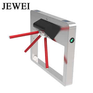 비접촉식 지문인식 및 RFID 접근제어 기능이 있는 자동 삼각대 개찰구 스테인리스 스틸 QR/IC 카드 지원 - Product Image 1