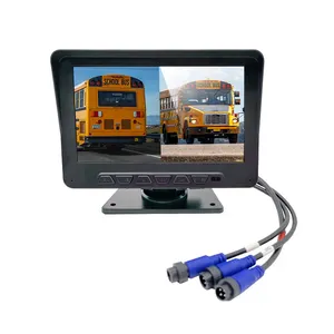 7/9 inch Full HD 1080P Ống kính kép chia View 24V sao lưu đảo ngược màn hình phía sau xem gương xe buýt bán xe tải hệ thống máy ảnh