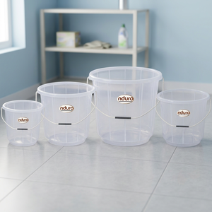 Seau utilitaire portable transparent en PP avec couvercle et poignée, capacité 16-20L, pour le stockage d'eau de nettoyage dans les tâches ménagères de la salle de bain - Product Image 3