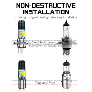 <span class=keywords><strong>หลอด</strong></span><span class=keywords><strong>ไฟ</strong></span> LED แบบรวม 24SMD H4 ยี่ห้อ Kaidengzhe สีขาวเหลือง สำหรับรถแข่ง <span class=keywords><strong>ไฟ</strong></span>เสริมสำหรับออฟโรด รุ่น P15D สำหรับระบบ<span class=keywords><strong>ไฟ</strong></span>หน้ารถมอเตอร์ไซค์ - Product Image 5