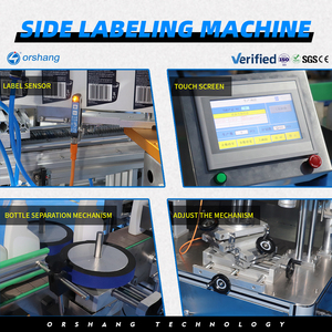 Machine d'étiquetage multifonctionnelle automatique électrique Orshang pour bouteilles carrées, double face (avant et arrière), écran tactile, haute vitesse - Product Image 5