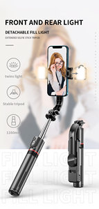 TOKQI-L13 Palo Selfie Multifunción Extensible de Acero Inoxidable con Control Remoto Inalámbrico 6 en 1 - Product Image 6