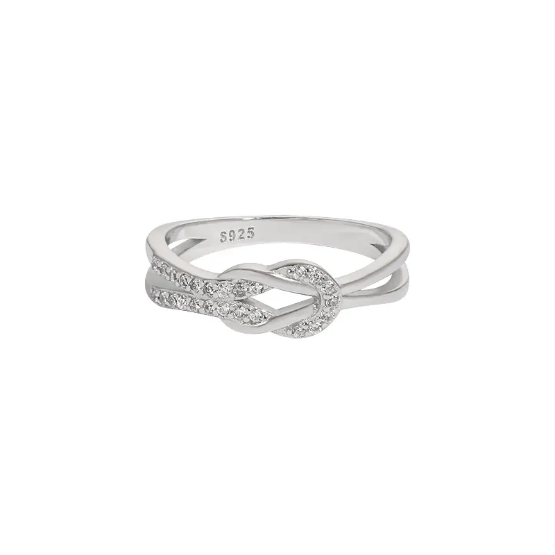 बेस्ट फ्रेंड क्यूबिक ज़िरकोनिया के लिए फैशन 925 स्टर्लिंग चांदी की दोस्ती की अंगूठी स्टर्लिंग चांदी के आभूषण