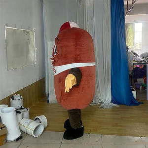 Costume de mascotte personnalisé en forme de grain de café, taille XL, pour festival culinaire et promotion de marque - Product Image 2