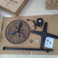 Kipas Angin Industri Tugas Berat 30 inci 750mm dengan Baling-baling Aluminium Besar dan Alas Besi Cor yang Kokoh
