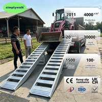 Rampe robuste et portable Simplywalk L7m 6t 7mx44cm pour excavatrice, accès sécurisé, support distributeur, usine certifiée ISO 9001