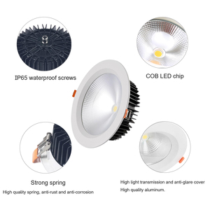 Chất lượng cao 15W <span class=keywords><strong>20W</strong></span> 30W Vòng nhôm chiếu sáng thương mại IP65 Trần lõm LED <span class=keywords><strong>COB</strong></span> downlights - Product Image 2