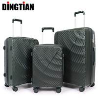 Valise de voyage rigide Dingtian tendance 20/24/28 pouces silencieuse à roulettes 360° °   Valise étanche en PP avec serrure TSA à 4 roues