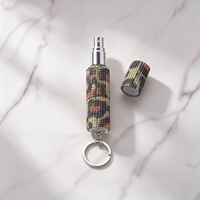 Vente en gros de mini vaporisateurs de parfum portables de 5 ml en verre avec strass, porte-clés en métal, flacon de parfum vide