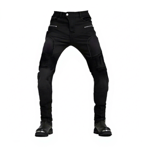 Pantalones vaqueros transpirables para carreras de motociclistas para hombres y mujeres Pantalones de montar para prevención de caídas con relleno Opciones de talla grande - Product Image 1