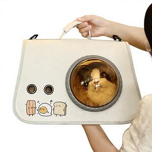 <span class=keywords><strong>Sac</strong></span> à bandoulière pliable pour animaux de compagnie, capsule spatiale portable en Oxford pour chat et chien, avec motif de dessin animé, design respirant pour une utilisation en déplacement - Product Image 1