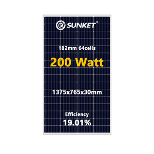 แผงโซลาร์เซลล์แบบโมโนคริสตัลไลน์และโพลีคริสตัลไลน์ พร้อมไฟ LED ขนาด 150w 200w 1000w ราคาพร้อมแบตเตอรี่ - Product Image 1