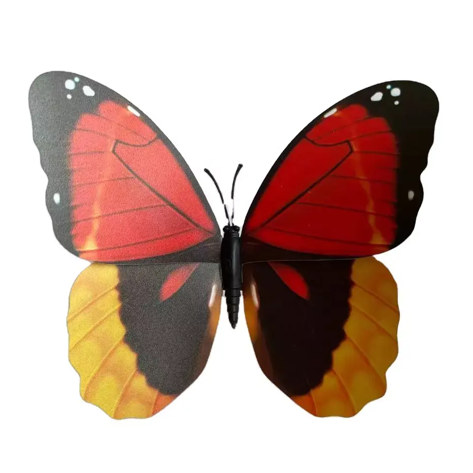 Двухслойная 3D Наклейка на стену в виде бабочки, домашний декор, бабочки для украшения, магнитная бабочка, наклейки на холодильник