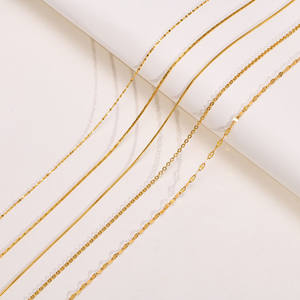 Taige O chaîne serpent os mince 1MM2 basique diy <span class=keywords><strong>collier</strong></span> plié végétarien - Product Image 3