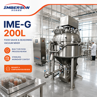 Mélangeur de sauces alimentaire automatique haute performance 200L avec agitateur à engrenages et composants de pompe