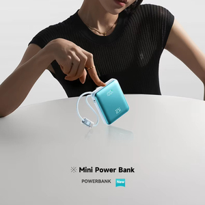 HUGEEL Banco de Energía Portátil de 10000mAh, Cargador Rápido PD20W con Cables y Luces LED para Teléfono, Auriculares, Mini Power Bank - Product Image 6