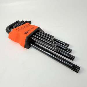 Ensemble de neuf pièces en fleur de prunier, clé noire durable, outil de réparation ménager à haute dureté, clé en forme d'étoile à double tête - Product Image 4