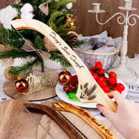 Couteau de cuisine en bois style couteau de violon personnalisé couteau à pain dentelé pour levain bagels challah fait maison