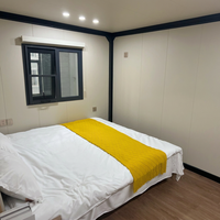 Maison modulaire préfabriquée en conteneur, structure en acier extensible, panneaux sandwich, unité de bureau, d'hôtel ou de logement