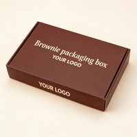 Boîte d'emballage pliable en carton alimentaire recyclable pour brownies, gâteaux, biscuits, pain et donuts