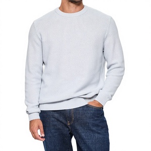 Sweat-shirt d'hiver pour homme en polyester/coton, léger, uni, manches longues, col rond, impression de logo personnalisée - Product Image 3