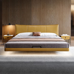 <span class=keywords><strong>Lit</strong></span> flottant moderne italien, cadre en acier inoxydable XL, tricot circulaire, rembourrage en fil, élégant, durable, chambre principale, double - Product Image 2