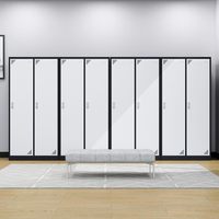 Armoire de vestiaire pour personnel avec tringle de suspension, placard de rangement pour vêtements personnels des employés de bureau, de salle de sport ou d'école