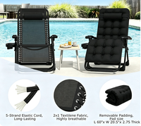 Chaise zéro gravité pliable, chaise inclinable, chaise de plage, chaise de camping, chaise de pêche, coussin, appui-tête, design ergonomique 400LBS