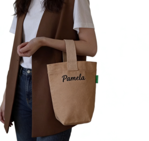 Bolsa de Lona Reutilizable Extra Grande Ecológica con Cremallera y Logotipo Personalizado, Diseño Sencillo para Compras y Viajes - Product Image 3