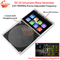 DC 5V Schumann Wave Generator 0.01-99999Hz Precise Adjustable Frequency Signal Generator Micro USB Touch Screen Audio Resonator