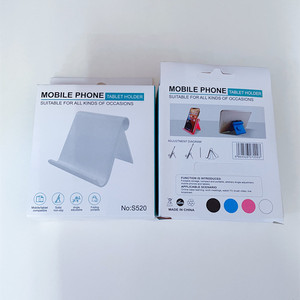 Foldable Desktop Phone <b>Tablet</b> Stand Adjustable Plastic <b>Holder</b> For Desk Use White Black Blue Pink Colors - Product Image 3