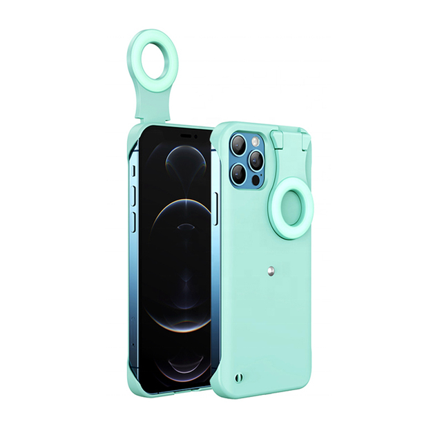 Flying Photo Led Selfie Ring Cover Universal Flash Fill Light Waterproof PVC Phone Case S21 Ultra Women Beauty Reverse Bag
