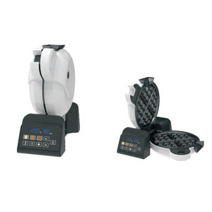 <span class=keywords><strong>Gaufrier</strong></span> électrique en plastique Huaqi, mini, capacité de 3 gaufres, taille 4 pouces, pour gaufres, œufs et fromages grillés, pour collations - Product Image 4