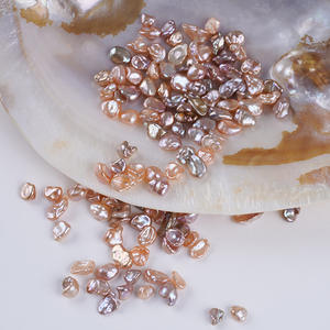 Perles d'eau douce blanches baroques 5-6 mm, perles régénérées en vrac, matériel de fabrication de bijoux, prix par unité - Product Image 4