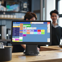 Système de point de vente à condensateur tactile de 15 pouces pour les restaurants et les supermarchés avec Win7/Win10 OS et compatibilité de bureau