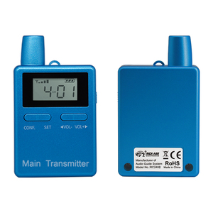 Rc2408 không dây <span class=keywords><strong>tour</strong></span> du lịch hướng dẫn Receiver Transmitter 2.4GHz intercom với Sạc Pin Lithium hajj chăn nuôi ngựa 2403-2483MHz - Product Image 3