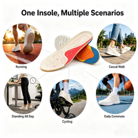 Semelles intérieures en mousse EVA PU à cellules ouvertes, faible résilience, respirantes, en mousse à mémoire de forme, pour chaussures de sport et de travail, absorption des chocs