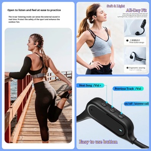 OTHC- X22 True Bone-Conduction Sports <strong>Earphones</strong> with 32GB Memory Waterproof IPX8 Playtime for Swimming and Sporting Gift - Product Image 5