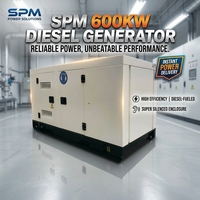 Generador Diésel SPM THL M600 600kW/750kVA PRP Trifásico 400V/230V 50/60Hz 1500rpm 12V/24V DC con Arranque Eléctrico y ATS