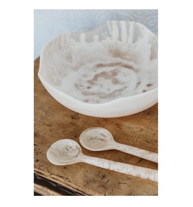 Bol de serveur de salade en résine luxueux, vaisselle de la famille royale, couverts, décoration de la maison - Product Image 1