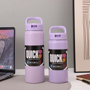 Logo personnalisé 18oz/24oz Bouteille d'eau isolée à double paroi en acier inoxydable pour salle de sport 304 Tasse de bureau étanche - Product Image 1