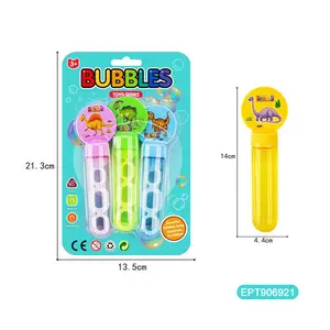 EPT Wholesale Logo Custom 3Pcs New Pink Kids Small Bubble Stick Soap Wands Word Toys Water Dinosaur Bubbles Blower Tube Toy