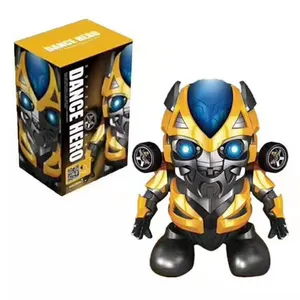 Bailando Bumble-abeja fuerte/regalo de Halloween para bumble bee robot figura de baile de luz y música de modelo de juguete