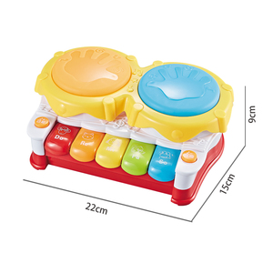 Trẻ Sơ Sinh <span class=keywords><strong>Bongo</strong></span> Trống 2 Trong 1 Bàn Phím Trống Set Nhạc Cụ Cho Trẻ Em Nhựa Trống Piano Đồ Chơi Mini Giáo Dục Âm Nhạc Đồ Chơi - Product Image 5