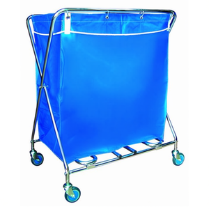 Carrello Multiuso 343 L in Acciaio Inox Blu Pieghevole con Ruote per Stoccaggio Lavanderia - Product Image 2