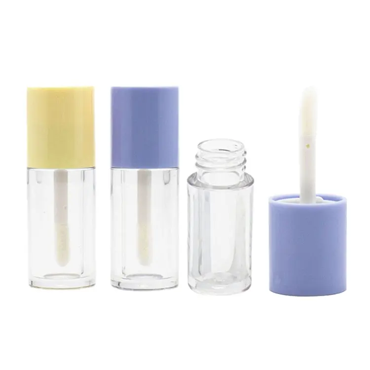 FUDUI FD231 ABS Gelb Rosa Blau Kleine klare Flasche Leerer Lippenstift behälter Proben test 2ML Mini Lip gloss Tubes