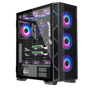 جهاز كمبيوتر مكتبي للألعاب عالي الجودة ومخصص بشاشة I9 14900K وRTX 4090 مع بطاقة رسومات 24 جيجابايت ومحرك أقراص ثابتة 2 تيرا بايت وذاكرة وصول عشوائي DDR5 ونظام تشغيل ويندوز بمعالج i7 ومعالج 24 جيجابايت و24 جيجابايت للبريطانيا