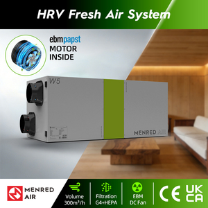 Unidad de Ventilación HRV de Pie con Sistema de Intercambio de Calor PTC Integrado para Aire Fresco - Product Image 1