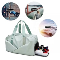 Sac de sport léger avec poche pour bouteille d'eau, idéal pour le sport, la gym, les voyages, sac de sport pour femmes, sac de week-end, sac de nuit, sac de gym